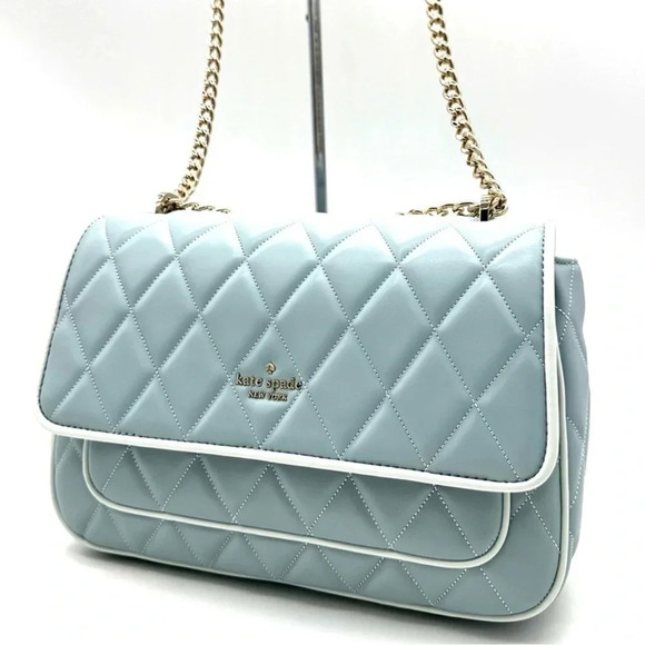 kate spade Handbags - Kate Spade Colorblock Carey Quilted Leather Flap Shoulder Bag Wild Sage